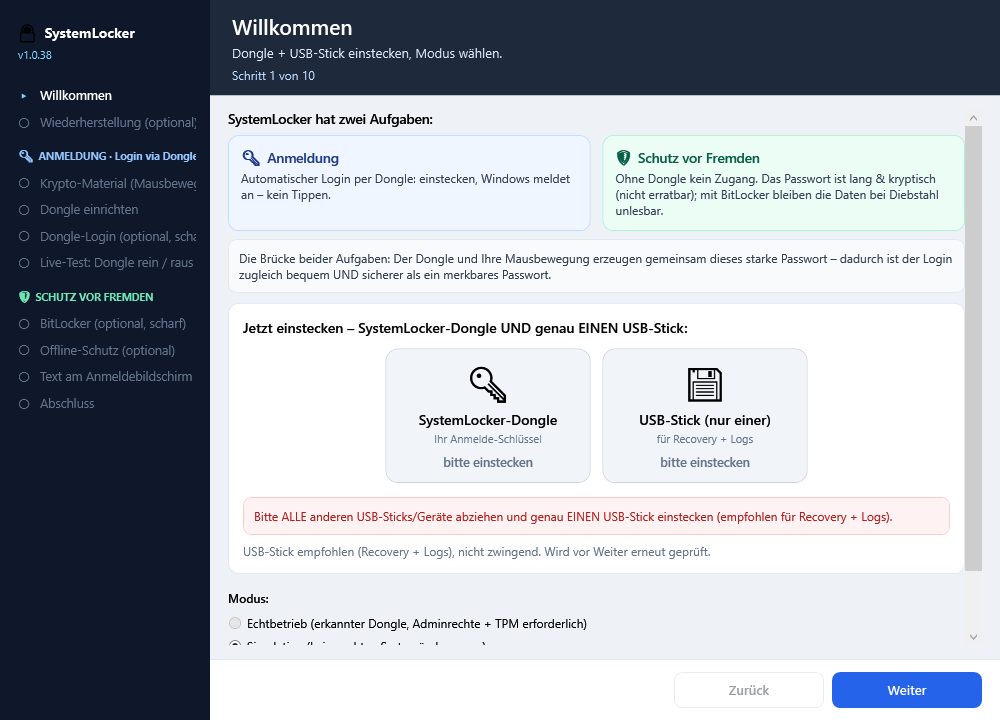 Willkommen &ndash; die zwei Aufgaben
